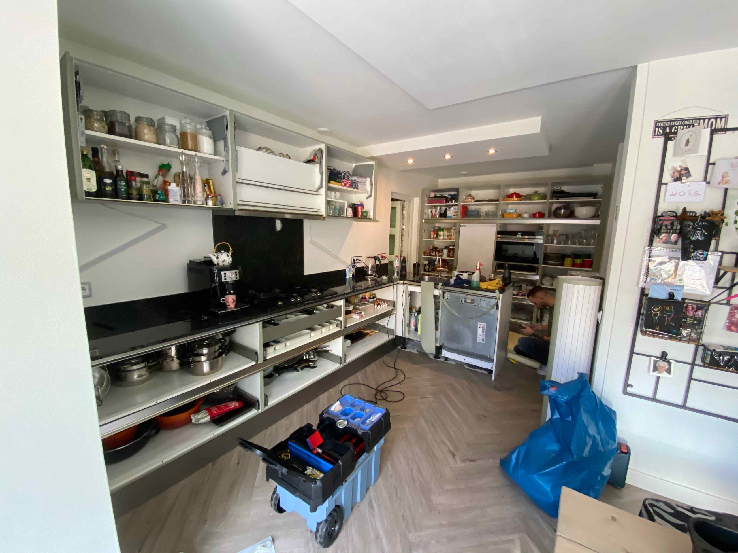 Keukenwrap combineren met andere ruimtes: tijdens de renovatie